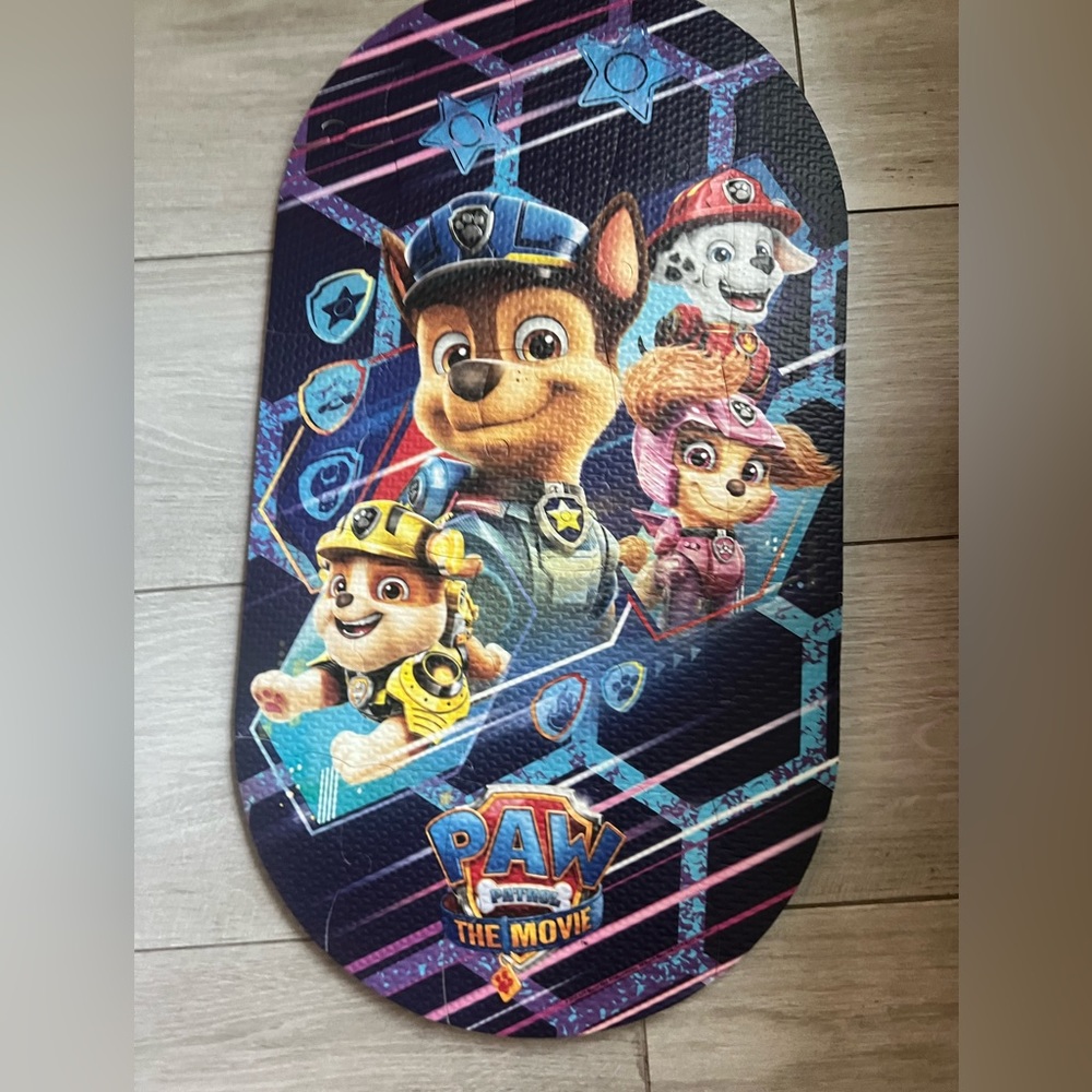 Paw Patrol Foam Puzzle- 25 Piece- 13 in x 24 in- used. All pieces are included.